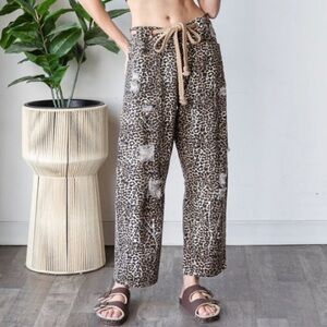 Oli & Hali Distressed Leopard Pants
